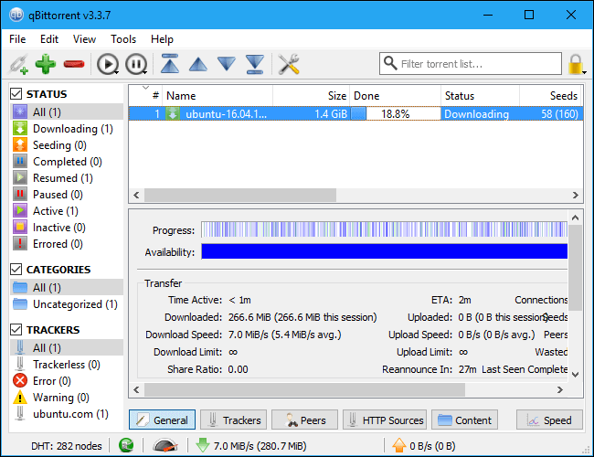 qbittorrent screenshot